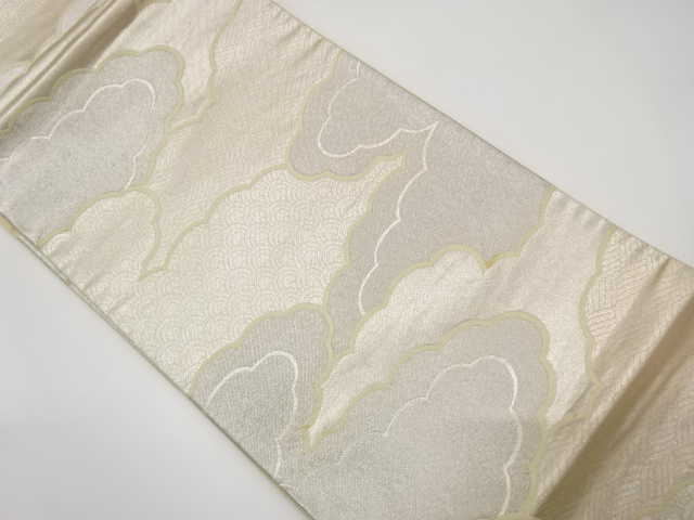 アンティーク　雲に古典柄織り出し袋帯（材料）